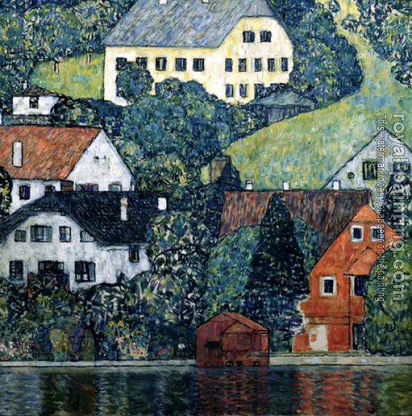 Gustav Klimt : Houses in Unterach on Attersee Lake